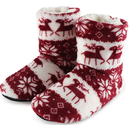 Winter Women Slippers Plush Warm Cotton Home Slippers Christmas Elk Indoor Socks Shoes Ladies Woman Floor Shoes Footwear